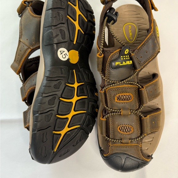 Brown and Black Hiking Sandals with Adjustable Straps - Picture 2 of 7